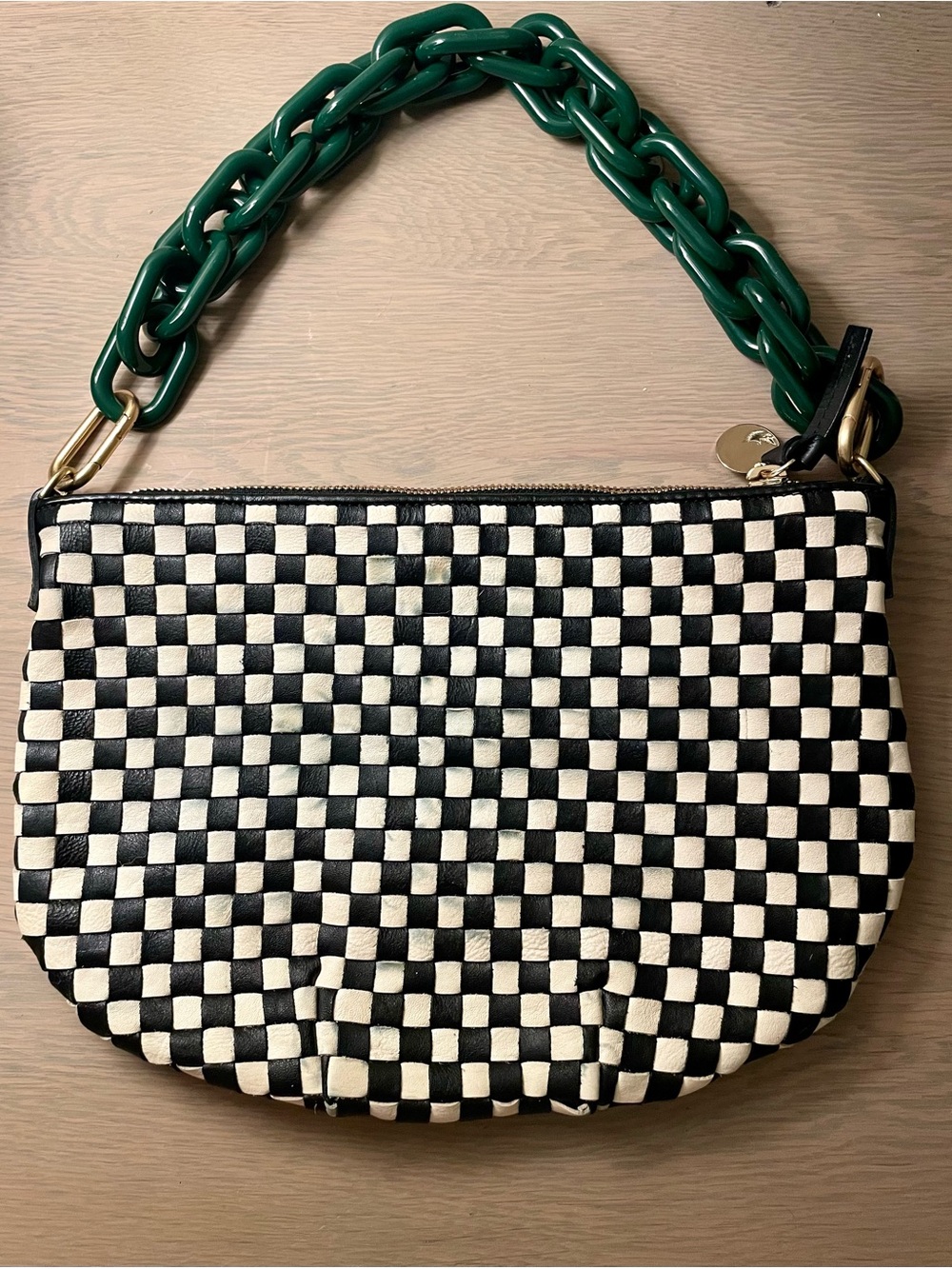 Clare V. Petit Moyen Black & Cream Bag - Picture 2 of 5